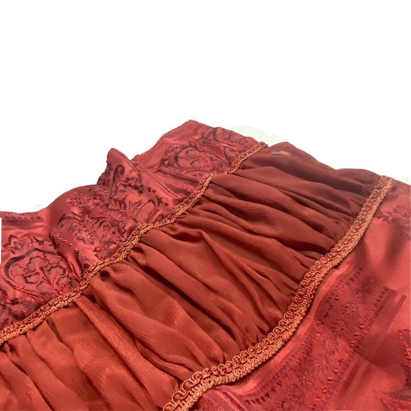 3 JCPenney Home Luxury Valances Curtains Set Red Embroidered Window Discontinued - Picture 4 of 7